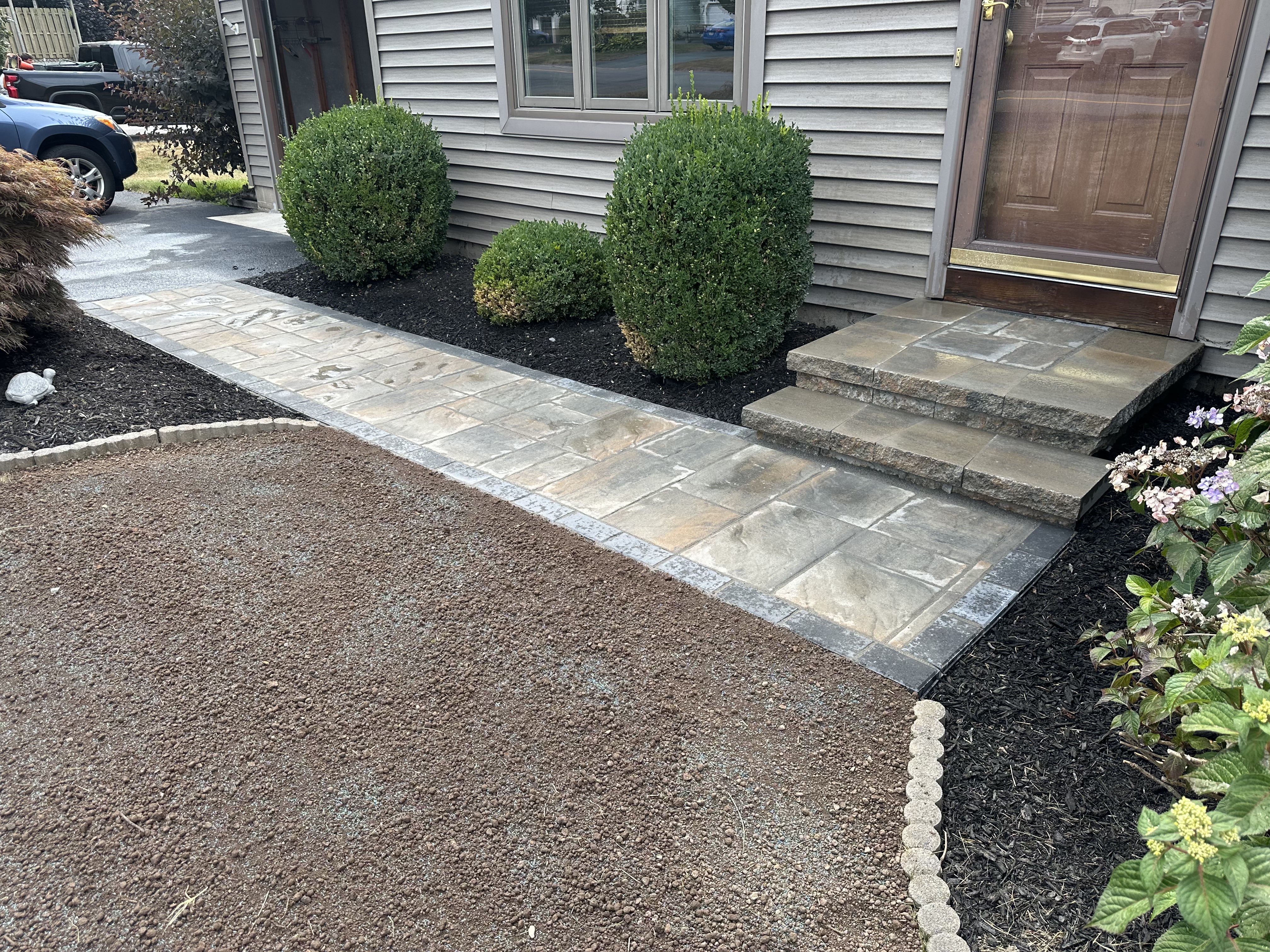 2025 front entry hardscape after photo 2